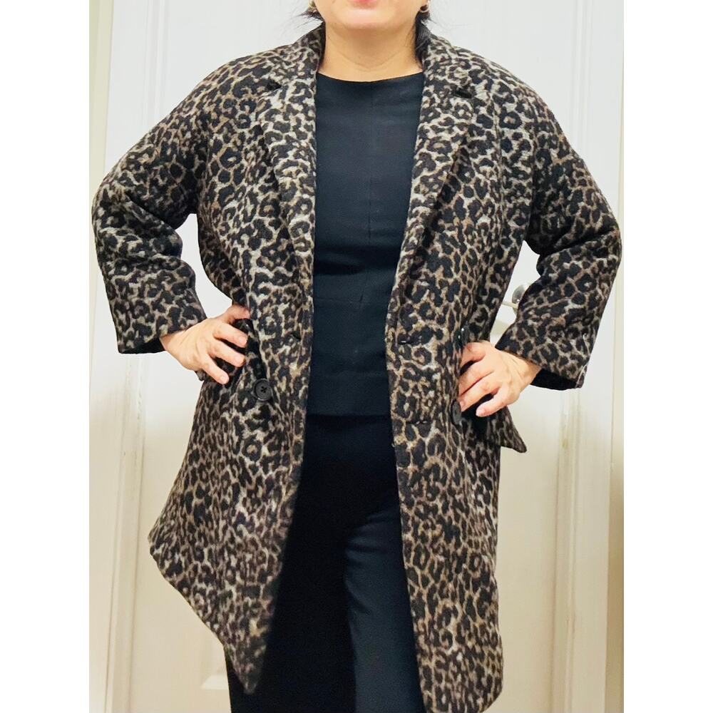COACH Classic Wool Blend Cocoon Coat Double Breasted Oversized 3/4 Sleeve XS - Picture 16 of 16